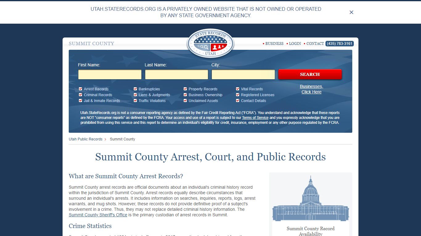 Summit County Arrest, Court, and Public Records